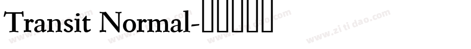 Transit Normal字体转换
